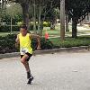Starting the kick to a 3rd place overall finish in 17:49 at the 2017 Boo Run 5K.