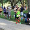 Outkicking a high school runner who started 5 minutes prior in the 2017 Canes Cross Country Classic.